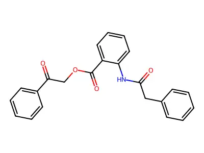 2-Oxo-2-phenylethyl 2-(2-phenylacetamido)benzoate structure
