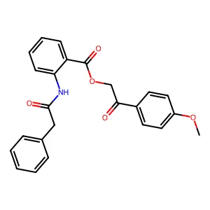 2-(4-Methoxyphenyl)-2-oxoethyl 2-[(phenylacetyl)amino]benzoate structure