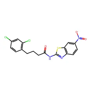 4-(2,4-dichlorophenyl)-N-(6-nitro-1,3-benzothiazol-2-yl)butanamide structure