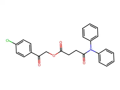 2-(4-Chlorophenyl)-2-oxoethyl 4-(diphenylamino)-4-oxobutanoate structure