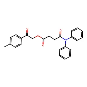 2-(4-Methylphenyl)-2-oxoethyl 4-(diphenylamino)-4-oxobutanoate structure