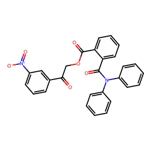 2-(3-Nitrophenyl)-2-oxoethyl 2-(diphenylcarbamoyl)benzoate structure