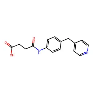 4-Oxo-4-[4-(pyridin-4-ylmethyl)anilino]butanoic acid structure