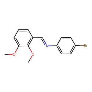 Benzenamine, 4-bromo-N-[(2,3-dimethoxyphenyl)methylene]- structure