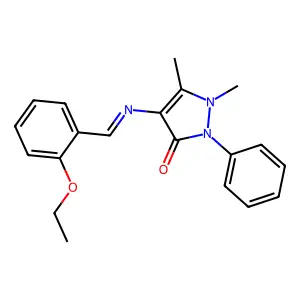 4-[(2-Ethoxyphenyl)methylideneamino]-1,5-dimethyl-2-phenylpyrazol-3-one structure