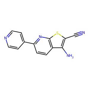 3-Amino-6-(pyridin-4-yl)thieno[2,3-b]pyridine-2-carbonitrile structure