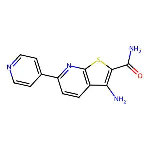 3-Amino-6-pyridin-4-ylthieno[2,3-b]pyridine-2-carboxamide structure