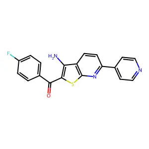 (3-Amino-6-pyridin-4-ylthieno[2,3-b]pyridin-2-yl)-(4-fluorophenyl)methanone structure