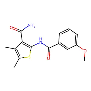 2-(3-Methoxybenzamido)-4,5-dimethylthiophene-3-carboxamide structure