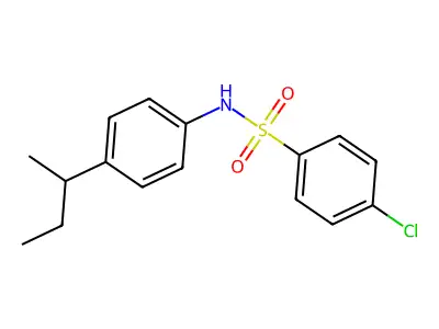 N-(4-butan-2-ylphenyl)-4-chlorobenzenesulfonamide structure