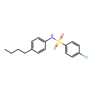 N-(4-butylphenyl)-4-chlorobenzenesulfonamide structure