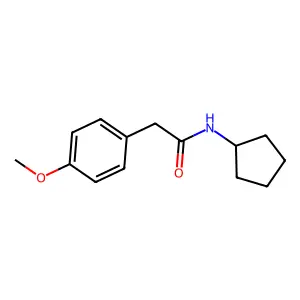 N-cyclopentyl-2-(4-methoxyphenyl)acetamide structure