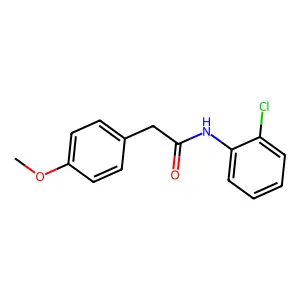N-(2-chlorophenyl)-2-(4-methoxyphenyl)acetamide structure