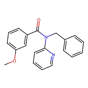 N-benzyl-3-methoxy-N-(2-pyridinyl)benzamide structure
