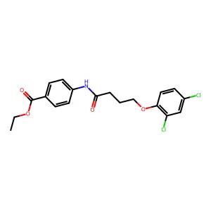 Ethyl 4-{[4-(2,4-dichlorophenoxy)butanoyl]amino}benzoate structure