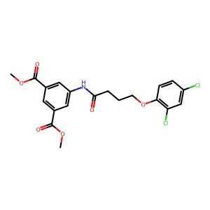 Dimethyl 5-{[4-(2,4-dichlorophenoxy)butanoyl]amino}isophthalate structure