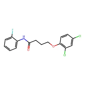 4-(2,4-dichlorophenoxy)-N-(2-fluorophenyl)butanamide structure