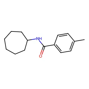 N-cycloheptyl-4-methylbenzamide structure