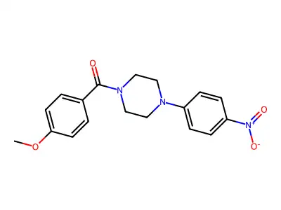 1-(4-Methoxybenzoyl)-4-(4-nitrophenyl)piperazine structure