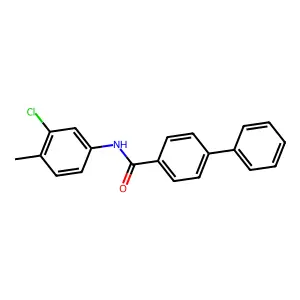 N-(3-chloro-4-methylphenyl)[1,1'-biphenyl]-4-carboxamide structure