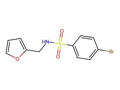 4-bromo-N-(furan-2-ylmethyl)benzenesulfonamide structure