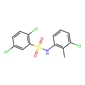 2,5-dichloro-N-(3-chloro-2-methylphenyl)benzenesulfonamide structure