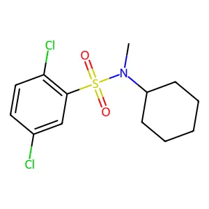 2,5-dichloro-N-cyclohexyl-N-methylbenzenesulfonamide structure