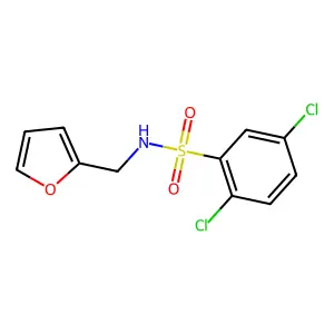 2,5-dichloro-N-(2-furylmethyl)benzenesulfonamide structure