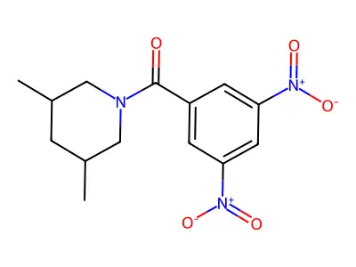 1-(3,5-Dinitrobenzoyl)-3,5-dimethylpiperidine structure