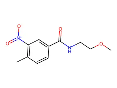 N-(2-methoxyethyl)-4-methyl-3-nitrobenzamide structure