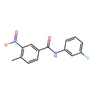 N-(3-fluorophenyl)-4-methyl-3-nitrobenzamide structure