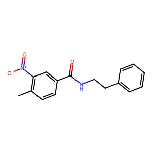 4-methyl-3-nitro-N-(2-phenylethyl)benzamide structure