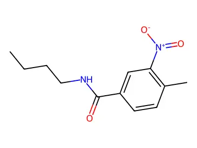 N-butyl-4-methyl-3-nitrobenzamide structure