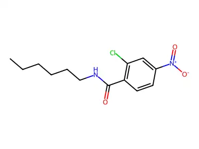 2-chloro-N-hexyl-4-nitrobenzamide structure