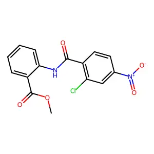 Methyl 2-[(2-chloro-4-nitrobenzoyl)amino]benzoate structure