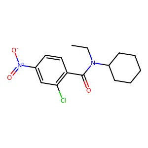 2-chloro-N-cyclohexyl-N-ethyl-4-nitrobenzamide structure