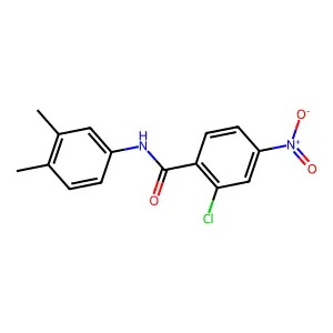 2-chloro-N-(3,4-dimethylphenyl)-4-nitrobenzamide structure