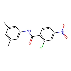 2-chloro-N-(3,5-dimethylphenyl)-4-nitrobenzamide structure