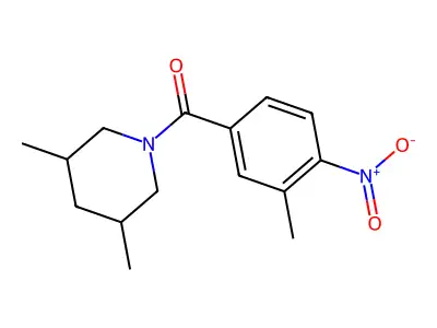 1-{4-Nitro-3-methylbenzoyl}-3,5-dimethylpiperidine structure