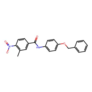 3-methyl-4-nitro-N-(4-phenylmethoxyphenyl)benzamide structure