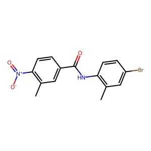 N-(4-bromo-2-methylphenyl)-3-methyl-4-nitrobenzamide structure