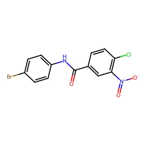 N-(4-bromophenyl)-4-chloro-3-nitrobenzamide structure