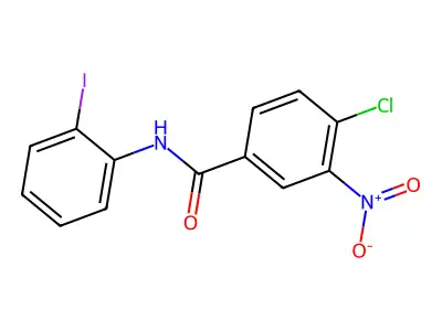 4-chloro-N-(2-iodophenyl)-3-nitrobenzamide structure
