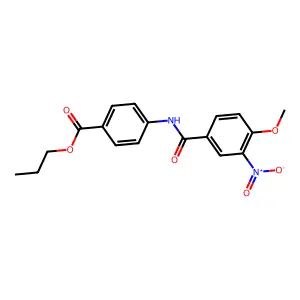Propyl 4-[(4-methoxy-3-nitrobenzoyl)amino]benzoate structure