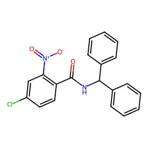 N-benzhydryl-4-chloro-2-nitrobenzamide structure