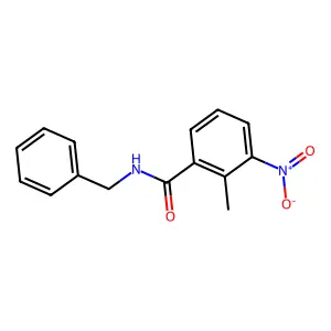 N-benzyl-2-methyl-3-nitrobenzamide structure