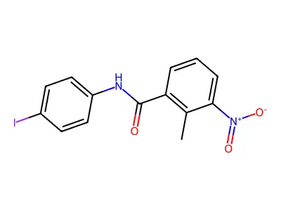 N-(4-iodophenyl)-2-methyl-3-nitrobenzamide structure