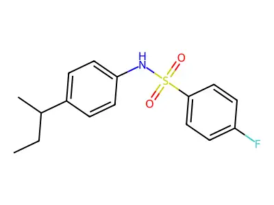 N-[4-(butan-2-yl)phenyl]-4-fluorobenzenesulfonamide structure