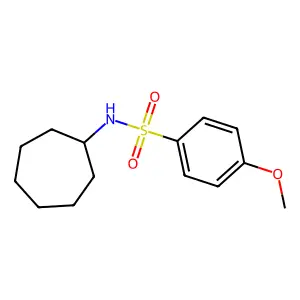 N-cycloheptyl-4-methoxybenzenesulfonamide structure