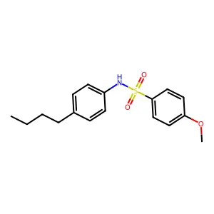 N-(4-butylphenyl)-4-methoxybenzenesulfonamide structure